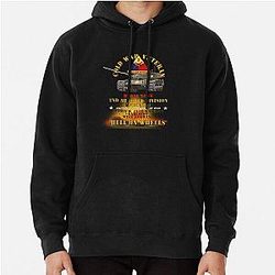 Army - Cold War Vet - 2nd Armored Division - Garlstedt, Germany - M60A1 Tank - Hell on Wheels Fire Hoodie