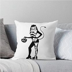 Hell On Wheels Roller Skating Derby Throw Pillow
