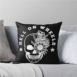 Hell on Wheels - Feminine Throw Pillow