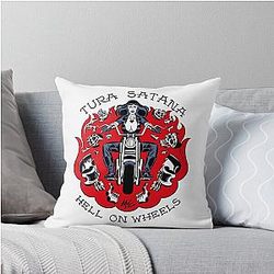 Tura Satana Hell on Wheels Throw Pillow