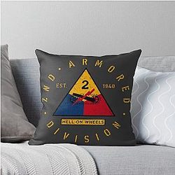 2nd Armored Division - Hell on Wheels Pillow