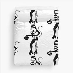 Hell On Wheels Roller Skating Derby Duvet Cover