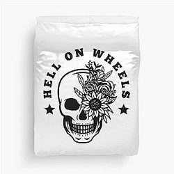 Hell on Wheels - Black Duvet Cover