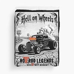 Hell On Wheels Hot Rod Duvet Cover