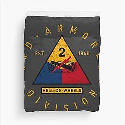 2nd Armored Division Hell on Wheels Duvet Cover