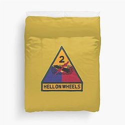 2nd Armored Division Hell on Wheels Duvet Cover