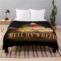 Army 2nd Armored Division M1A1 Tank Hell on Wheels w Fire Throw Blanket