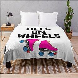Hell On Wheels Skate Throw Blanket becomes 

Hell On Wheels Skate Throw