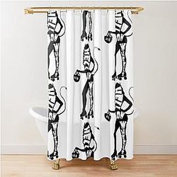 Hell on Wheels Roller Skating Derby Shower Curtain