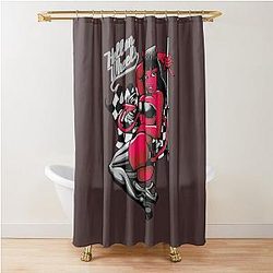 Devil Pin-Up Girl Hell on Wheels Shower Curtain