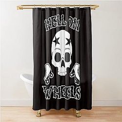 Hell on Wheels Roller Derby Girl Shower Curtain