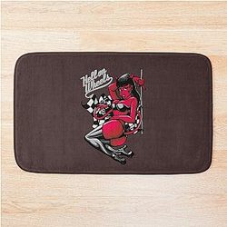 Devil Pin-Up Girl Hell on Wheels Bath Mat