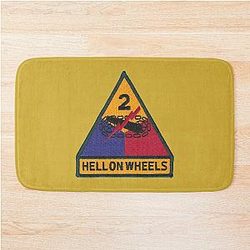 2ND ARMORED DIVISION - HELL ON WHEELS Bath Mat