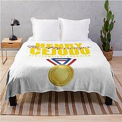 Henry Cejudo Gold Throw Blanket