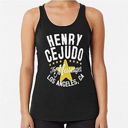 Henry Cejudo Los Angeles CA White Racerback Tank Top