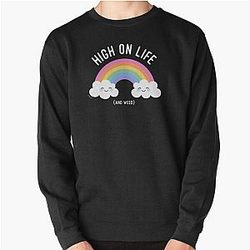 Kawaii Cannabis Rainbow High Life Weed Pullover Sweatshirt
