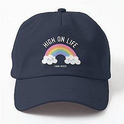 Kawaii Cannabis Rainbow High Life and Weed Dad Hat