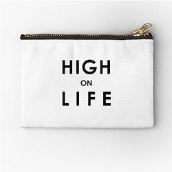 HIGH ON LIFE T-shirt Limited edition design Zipper Pouch