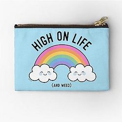 Kawaii Cannabis Rainbow High on Life and Weed Pouch