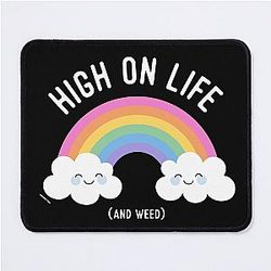 Kawaii Cannabis Rainbow High on Life Mouse Pad