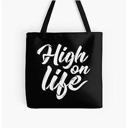 High on Life Print Tote Bag