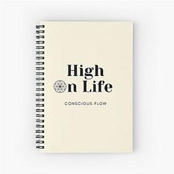 High On Sacred Geometry Conscious Spiral Notebook