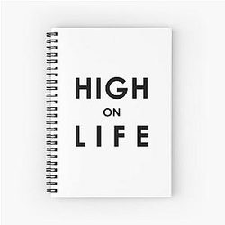 High on Life T-shirt. Limited edition design Spiral Notebook