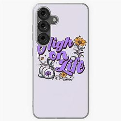 High on Life and Maximum Samsung Floral Typography Retro Samsung Galaxy Soft Case