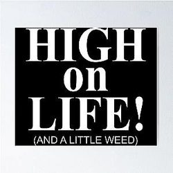 High on life and weed Poster