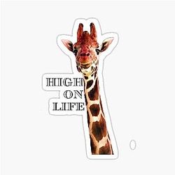High Life Giraffe Sticker
