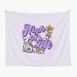High on Life Floral Retro Tapestry