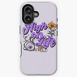 High on Life and Cocaine Floral Typography Retro 70's iPhone Tough Case