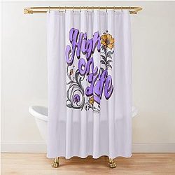 High on Life and Cocaine Floral Retro Shower Curtain
