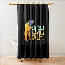 Shower Curtain High on life Game