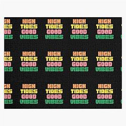 High Tides Good Vibes Lettering Jigsaw Puzzle