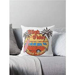 High Tides and Good Vibes Summer T-shirt Throw Pillow