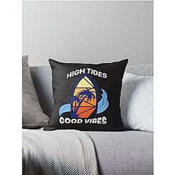 High Tides Good Vibes Throw Pillow