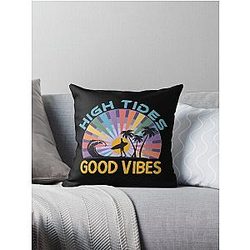 High Tides and Boho Sunset Throw Pillow