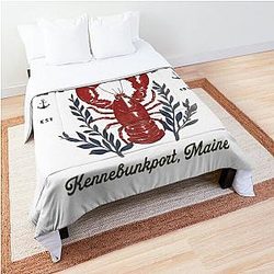 High Tides and Butter Vibes Snazzy Lobster Funny Seafood Parody Design for Summer Fun Comforter