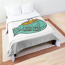 High Tides Good Vibes Comforter