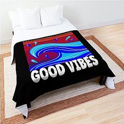 High Tides and Good Vibes Summer Design Comforter