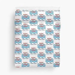 High Tides Good Vibes Tropical Beach Life Duvet Cover