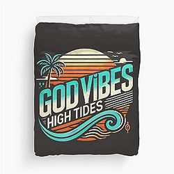 Good Vibes Tropical Design Duvet Cover