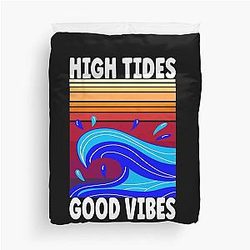 High Tides and Good Vibes Summer Duvet Cover