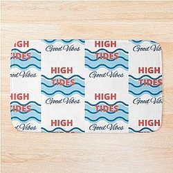 High tides good vibes tropical beach life Bath Mat