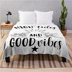 High Tides And Good Vibes Throw Blanket