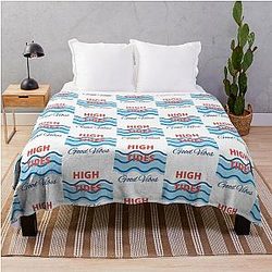 High Tides Good Vibes Tropical Beach Life Throw Blanket