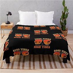 Good Vibes High Tide Throw Blanket