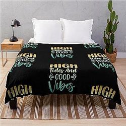High Tides Good Vibe Throw Blanket
