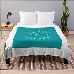 High Tides Good Vibes Throw Blanket